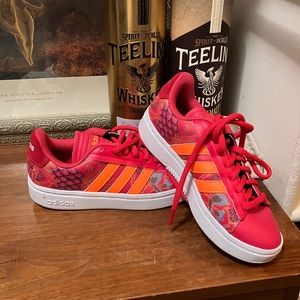 Hot pink adidas sneaker